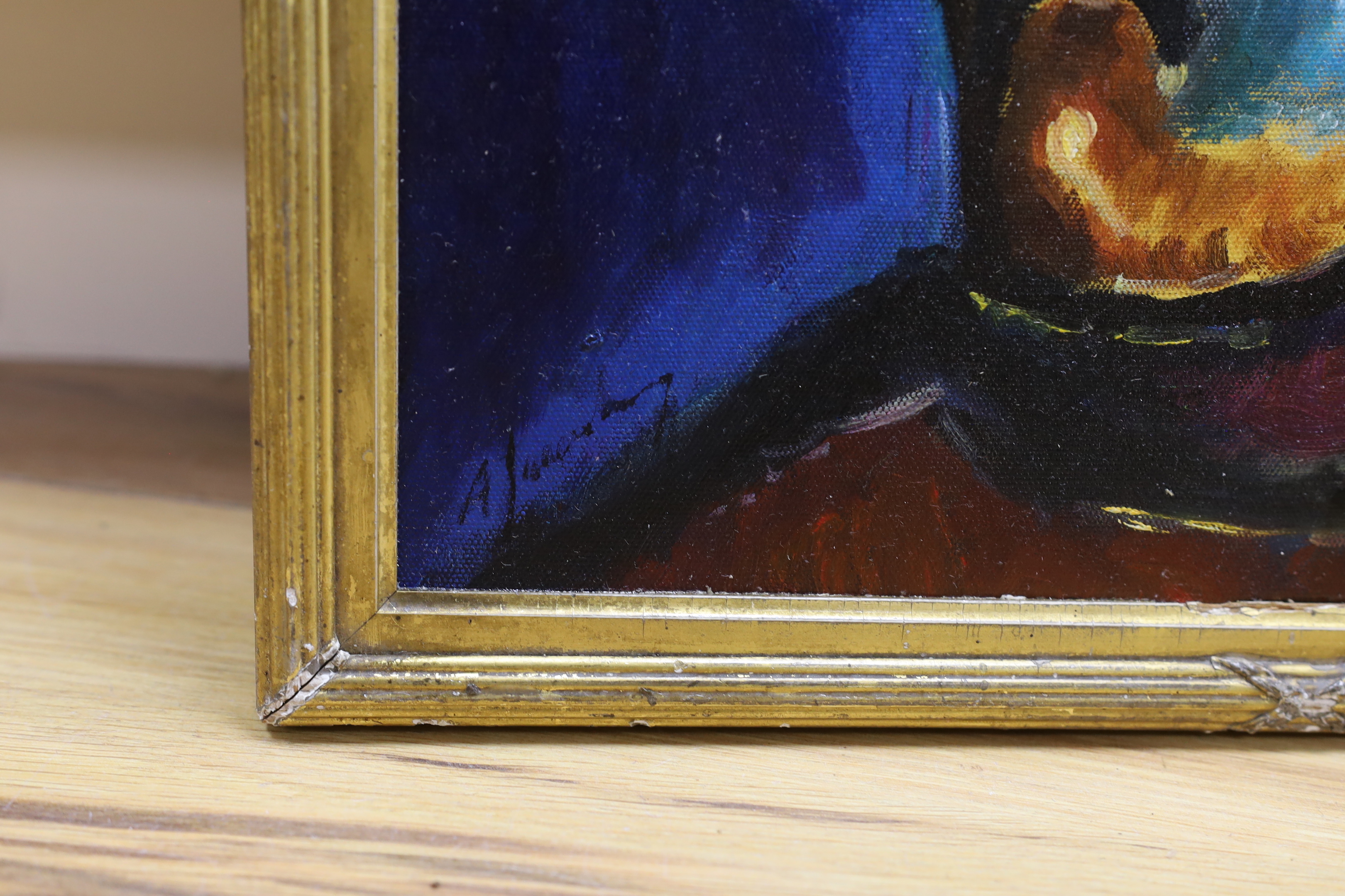 After Alexej Von Jawlensky (1864-1941), oil on board, Study of a head, 46 x 36cm